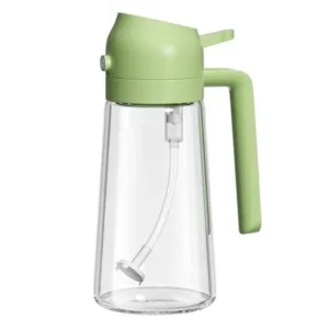 2-in-1 Glass Oil Spray Bottle & Dispenser with Pouring Spout | Kitchen Oil Mister for Air Fryer, BBQ & Cooking| 450ml